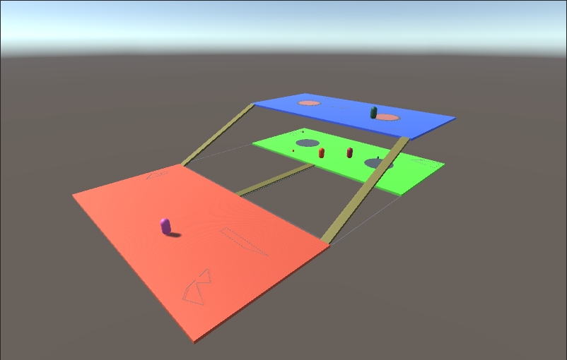 Image of game 3 with a NPCs navigating a gamespace